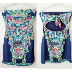 Mara Hoffman Veracruz Printed Strapless Mini Dress